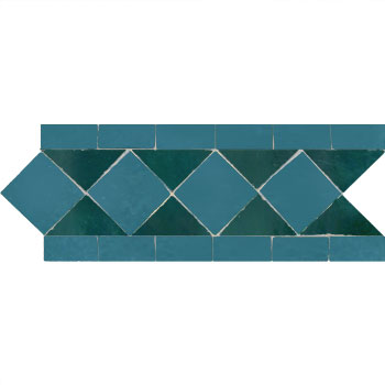 Mosaic House Moroccan tile Dfira MDV 28-24 Sea Green,   Teal, blue, green   solid zellige, mosaic, zellij, field, pattern, glaze, simple, classic, octagonal 